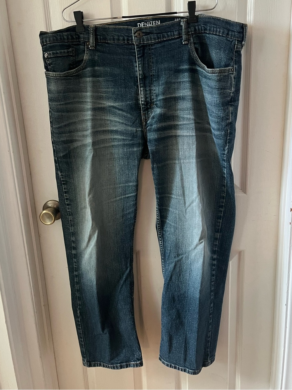 Levi's Denizen 285 Relaxed Fit Men's Dark Blue Straight Jeans, Sz 42x30
